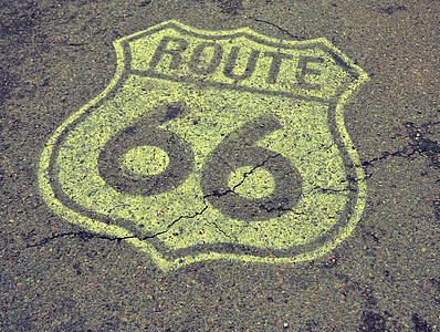 柏油路66号标志公路历史性母亲旅游沥青旅行游客图片
