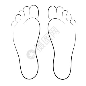 符号成人人类足迹矢量图男人脚步插图卡通片艺术身体鞋类女士白色标识图片