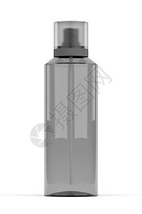 香水瓶装集装箱 孤立在白色 3D种子上化妆品产品塑料黑色香味液体瓶子渲染洗剂玻璃图片