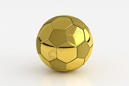 金足球球孤立于白色 3D竞拍图片