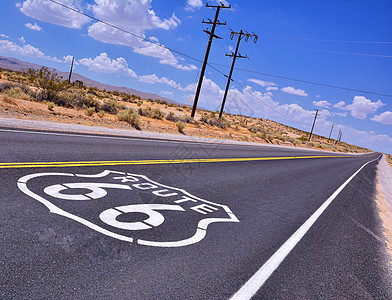美国66号公路高速公路风景旅行沙漠历史性天空公路运输沥青图片