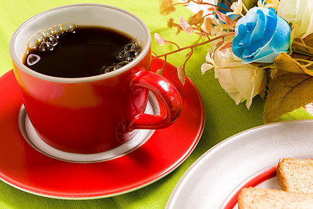早餐背景早餐早餐和晚饭加咖啡的早餐饮料杯子时光时间红色休闲图片