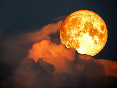 超级满血月亮月光云夜空图片