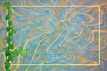 金色边框蓝色橙色大理石图案和豪华内饰沃尔玛外套地面水分黏土苔藓墙纸荒野土壤场地树叶图片