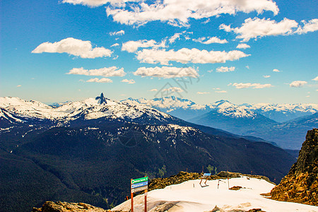 黑梳山  惠斯特 不列颠哥伦比亚省 加拿大 加拿大最美丽的风景之一活动高山蓝色顶峰风暴滑雪哨子勘探首脑晴天图片