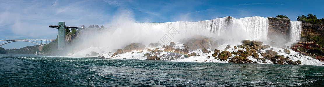 位于美国和加拿大之间美洲瀑布的美国瀑布高清图片