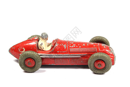 儿童玩具赛车在白落后地区玩的老式儿童玩具比赛车公式速度收藏品红色驾驶跑车车轮乐趣孩子们车辆图片