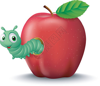 从 appl 出来的卡通蠕虫图片