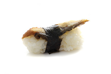 单生寿司鳗鱼盘子午餐食物芝麻寿司饮食海鲜美食文化图片