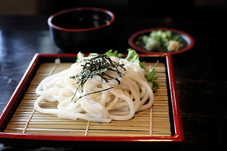 乌东面面海苔烹饪用餐太子洋葱蔬菜小麦美食午餐面条图片