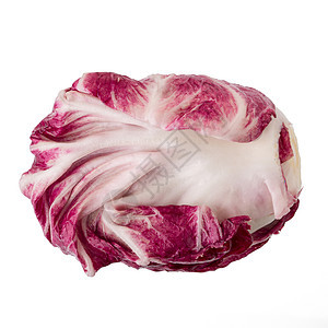 红色沙拉 白种背景的红沙拉小路食物紫色蔬菜营养叶子剪裁白色菊苣图片