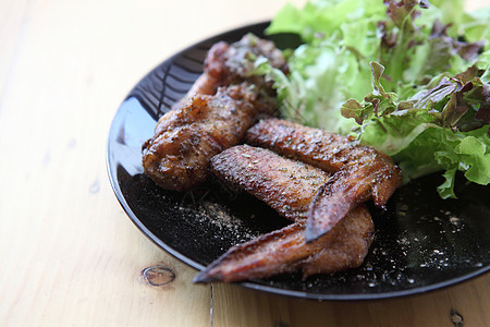 烤鸡烹饪炙烤午餐小吃餐厅鸡腿盘子饮食胡椒美食图片