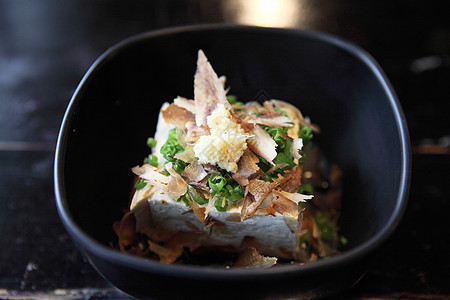 日本豆豆腐饮食蔬菜健康食物大豆传统美食盘子营养白色图片