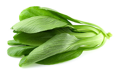 白色背景上隔离的 Bok choy 卷心菜叶子食物营养绿色饮食植物蔬菜图片