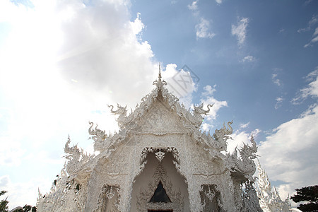 扫管笏荣坤寺蓝色建筑学天空手工旅游艺术佛教徒寺庙宗教反射图片