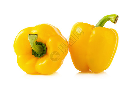白背景上孤立的黄青甜辣椒黄色蔬菜红色白色绿色团体胡椒背景图片