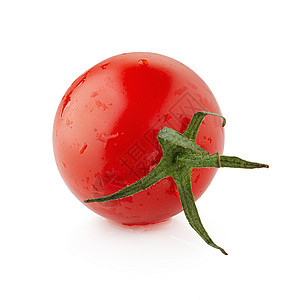 白色背景的新鲜西红柿被孤立饮食植物食物水果蔬菜营养红色宏观绿色图片