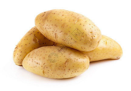 新鲜土豆在白色背景中被孤立营养淀粉块茎收成烹饪蔬菜糖类饮食植物食物图片