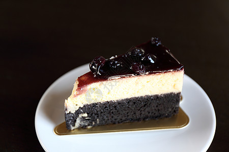 蓝莓芝士蛋糕片蓝色饼干浆果蛋糕糕点餐厅馅饼食物甜点面包师图片