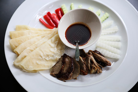 北京鸭 中国菜煎饼美食饼子黄瓜食物汽船家禽蔬菜竹子李子图片