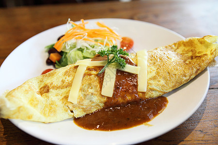 蛋美饭米 百慕饼 日本菜咖啡店洋葱盘子美食油炸玻璃美食家勺子烹饪用餐图片