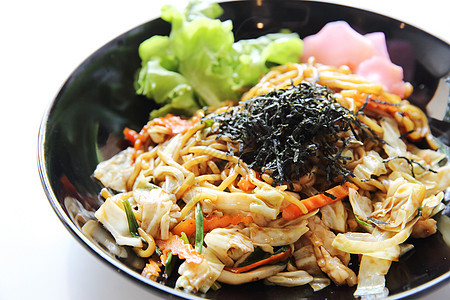日日美菜 炸面家庭餐厅海鲜海苔章鱼午餐盘子美食蔬菜筷子图片