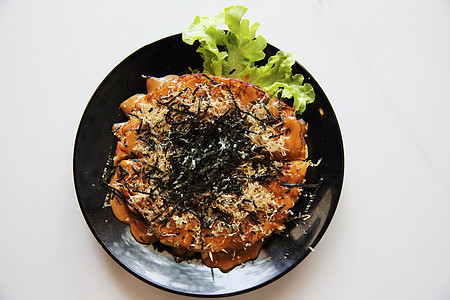 日食 日本披萨美食乌贼猪肉课程灵魂海藻地区午餐食物蔬菜图片