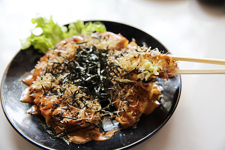 日食 日本披萨文字课程灵魂海藻盘子饮食饼子面粉食物美食图片