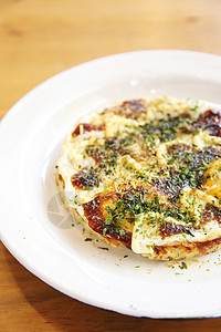 日食 日本披萨海藻饮食蔬菜文字来源饼子红烧课程面粉食物背景图片