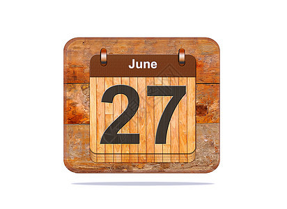 6月27日日历插图背景图片