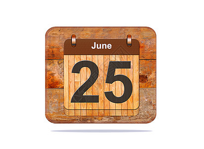 6月25日日历插图背景图片