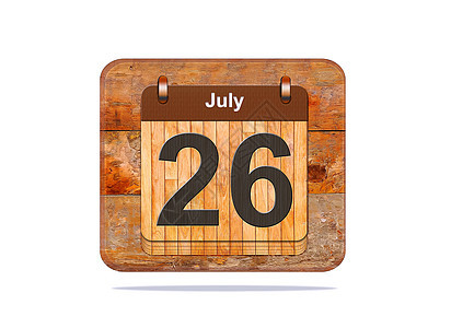 7月26日插图日历背景图片