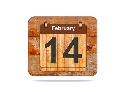 2月14号插图日历背景图片