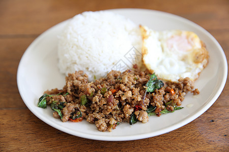 烤猪肉和鱼肉 吃米饭 炒鸡蛋辣椒餐厅红色烹饪蔬菜街道美食味道食物盘子图片