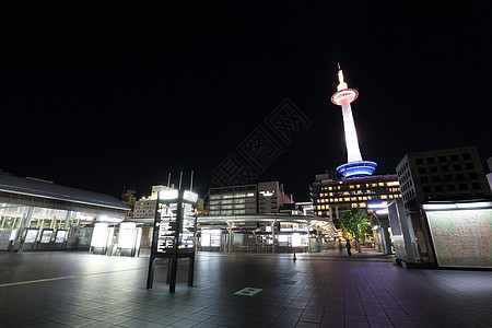 京都日本夜间城市风景中心火车建筑学吸引力旅行景观仓库建筑物车站市中心图片