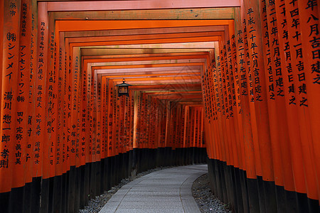 日本京都神社红Tori门佛教徒寺庙遗产神道神社宗教文化观光旅游旅行图片