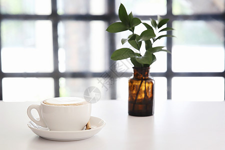 有桌咖啡的咖啡椅子咖啡店餐厅渲染杯子房间家具店铺白色棕色图片