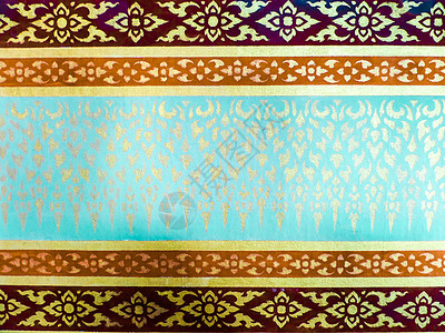 公共寺庙沃尔玛上的泰国艺术背景漆装饰品装饰佛教徒风格古董金子叶子建筑学红色宗教图片