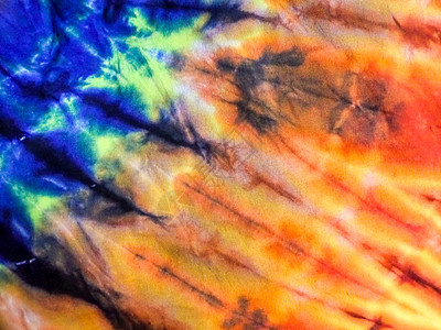 橙色蓝色手工艺抽象蜡染 muticolo丝绸黄色印地手工技术红色装饰品纺织品艺术品绿色图片