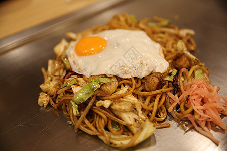 日日美菜 炸面餐厅木头食物筷子派对家庭海苔章鱼竹帘猪肉图片