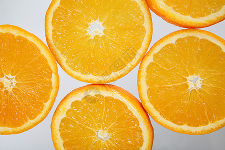 白背景中孤立的橙色茶点橘子工作室食物甜点饮食白色水果黄色热带图片