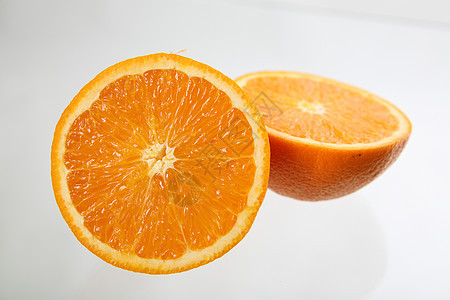 白背景中孤立的橙色甜点食物黄色工作室热带茶点水果白色橘子饮食图片