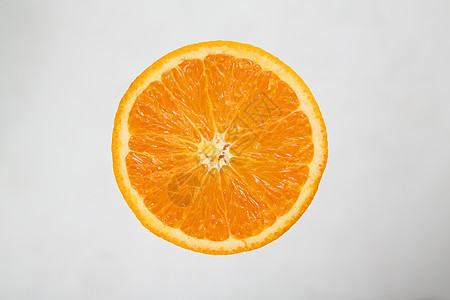 白背景中孤立的橙色甜点饮食水果热带黄色工作室食物茶点橘子白色图片