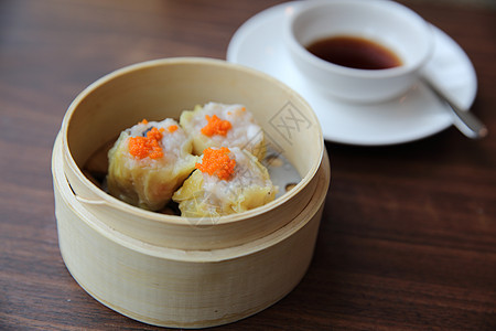 竹篮中中国菜糊竹子水饺猪肉盘子饺子汽船食物点心小吃餐厅图片