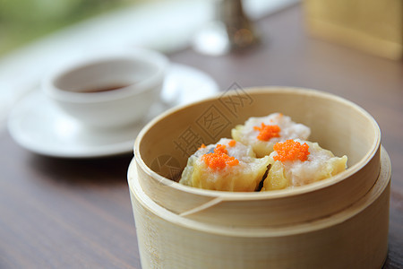 竹篮中中国菜糊猪肉水饺汽船白色小吃盘子点心饺子蒸汽餐厅图片