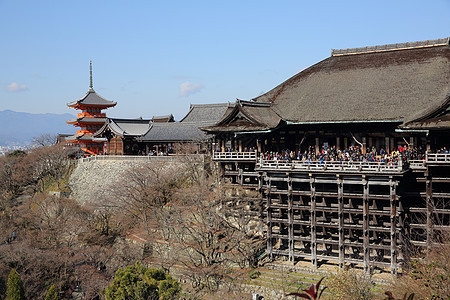 日本京都清津寺庙旅行游客建筑学城市旅游神道场景历史性文化神社图片