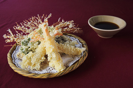 日日食油炸盘子黄色饮食美食午餐蔬菜香菜白色餐厅图片