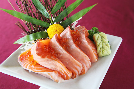 生鱼鱼肉盘子木头海鲜午餐寿司文化鱼片食物美味美食图片