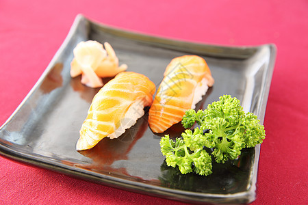 沙门寿司木头文化午餐美食食物小吃筷子美味饮食海藻图片