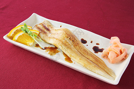 鱼寿司unugi木头美食餐厅午餐饮食食物鳗鱼小吃叶子海藻图片